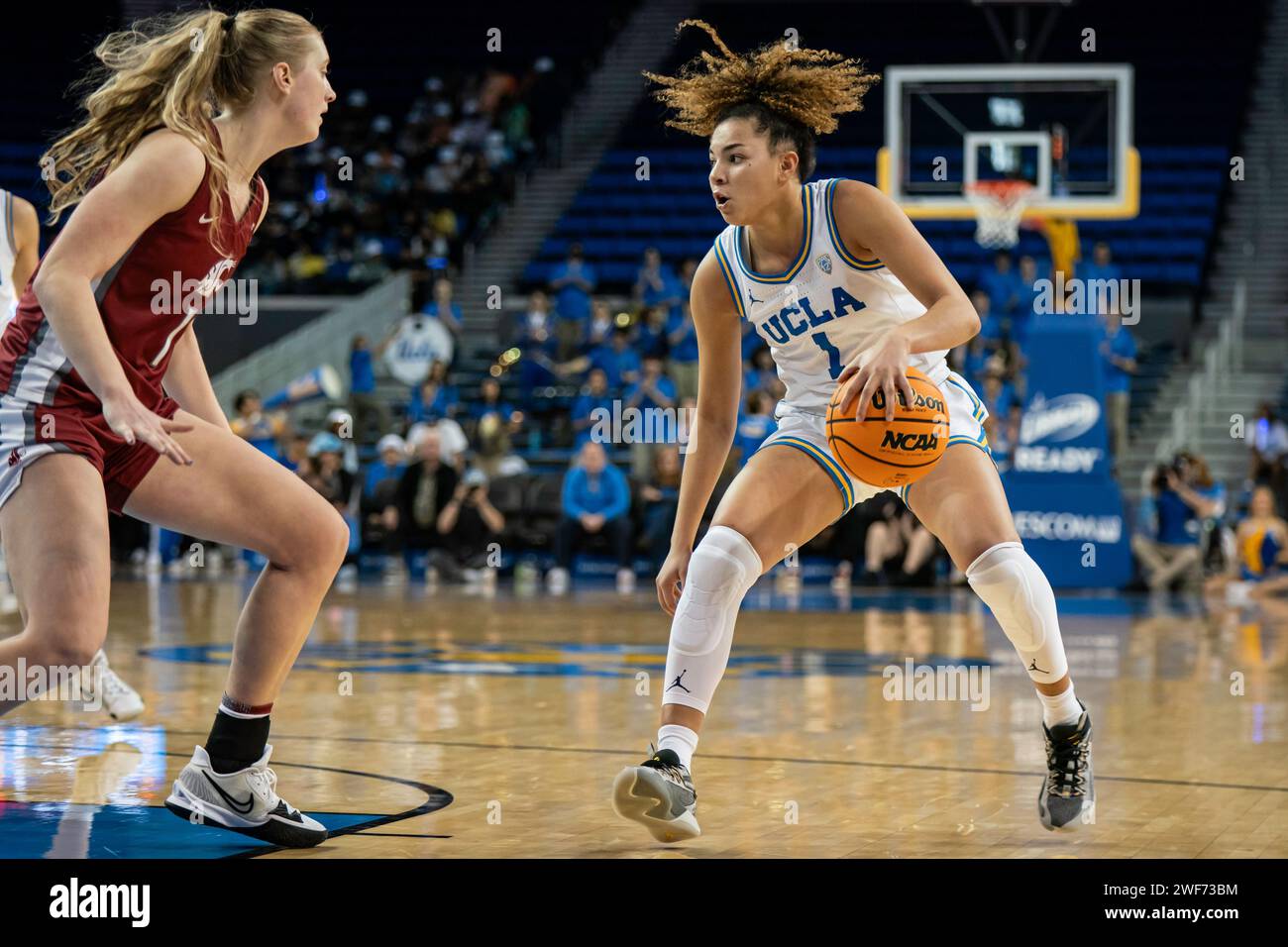 UCLA Bruins guard Kiki Rice (1) during a NCAA women’s basketball game