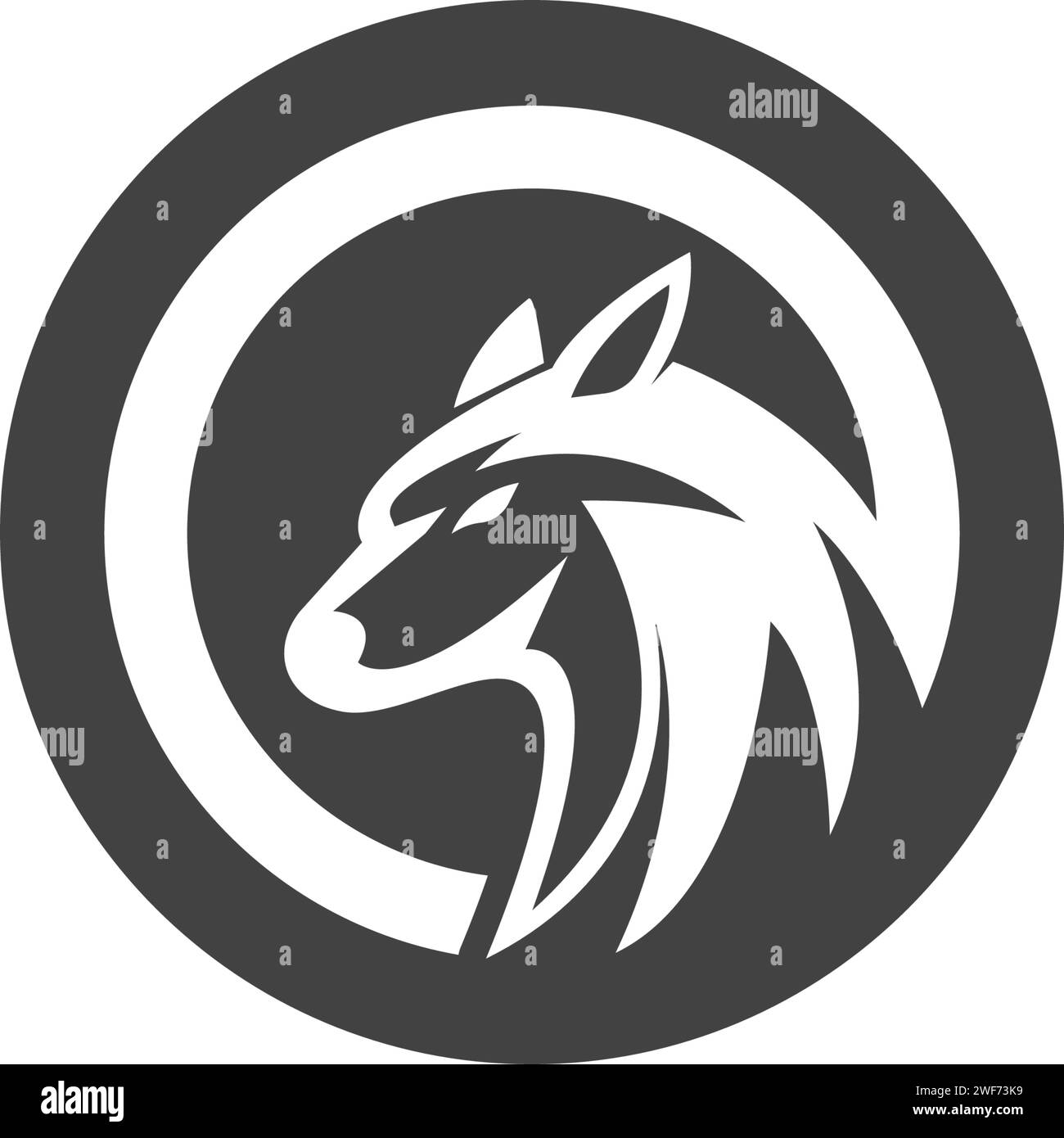Wolf Logo Template vector illustration design Stock Vector
