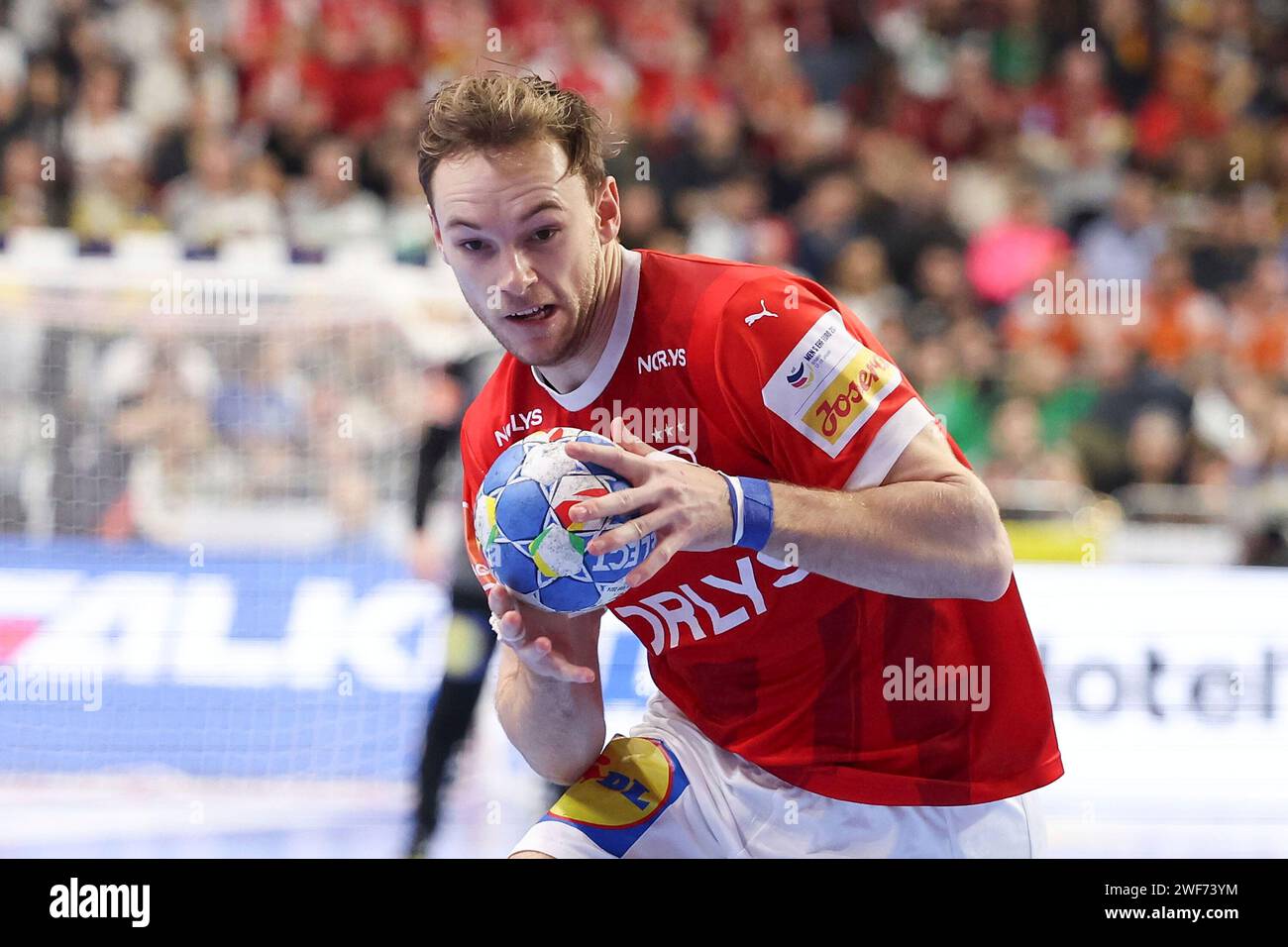 COLOGNE, GERMANY - JANUARY 28 Lanxess Arena, Men's EHF Euro 2024 Final ...