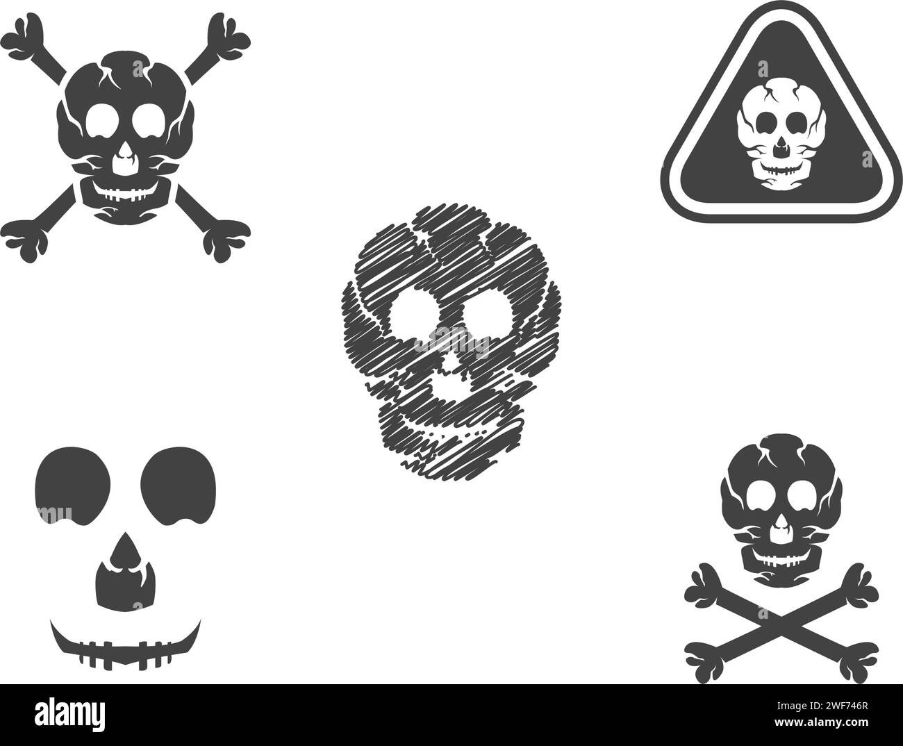 Skull vector icon illustration design template Stock Vector Image & Art ...