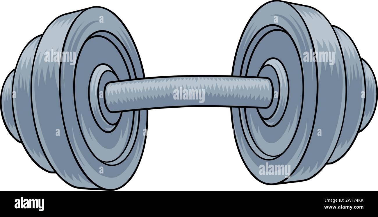 Dumb Bell Gym Weight Weightlifting Dumbbell Icon Stock Vector