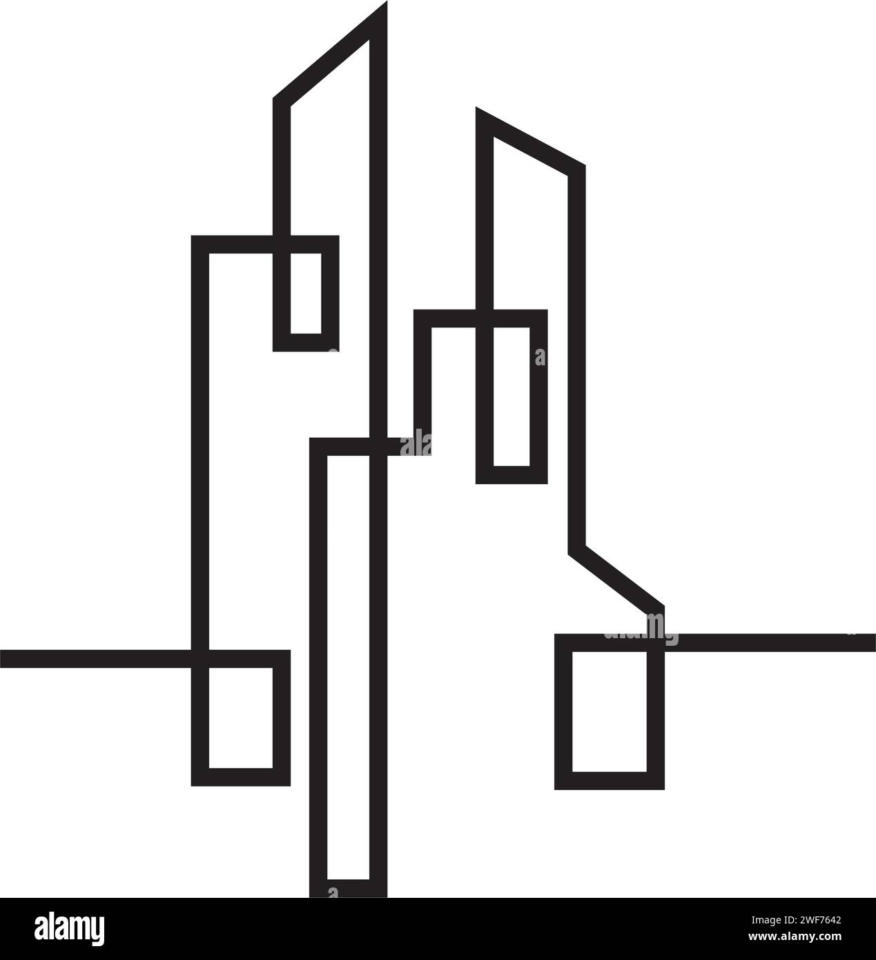 city silhouette. vector illustration in flat design Stock Vector