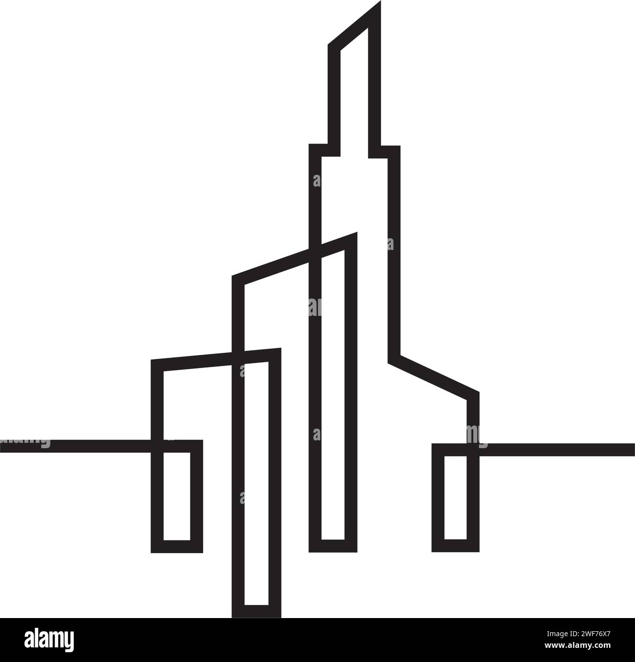 city silhouette. vector illustration in flat design Stock Vector