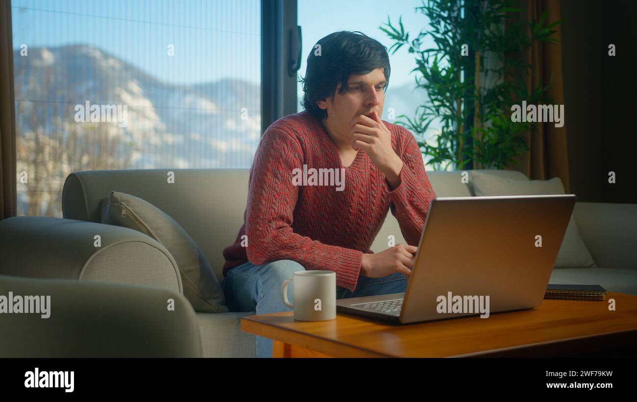 Man staring at computer screen hi-res stock photography and images - Alamy