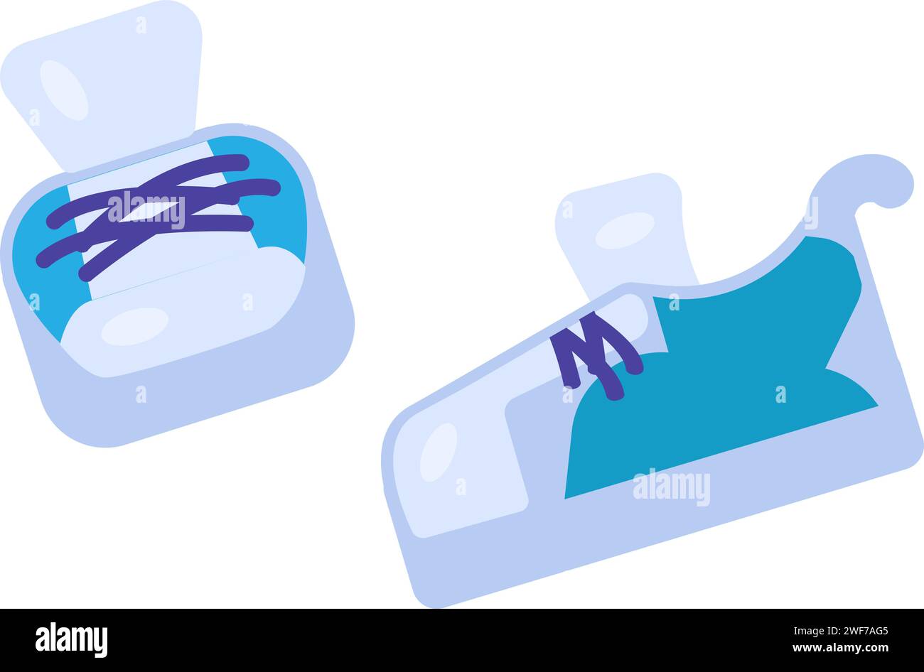 Sorting old unwanted clothes. Old shabby sports sneakers shoes. Items