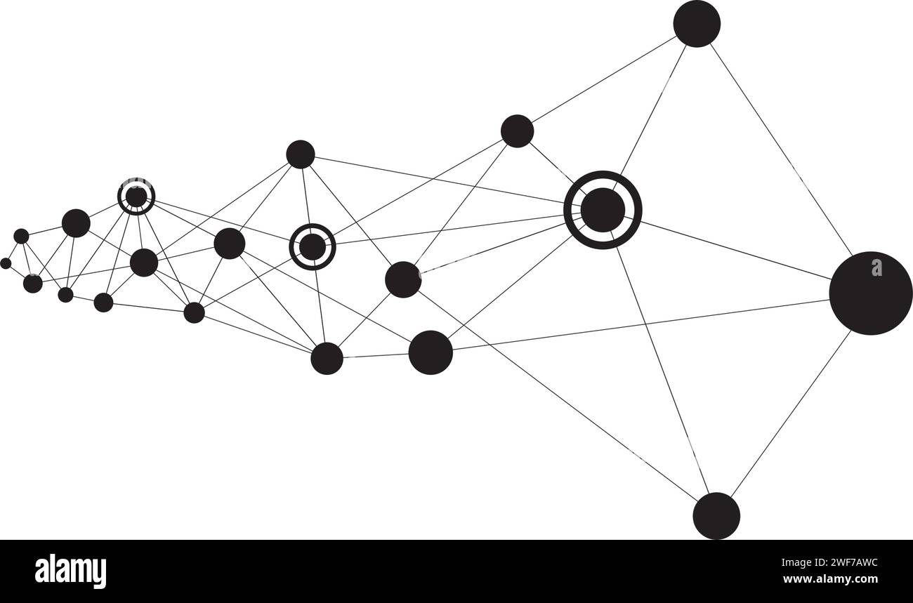 Polygonal Space Background with Connecting Dots and Lines vector Stock ...