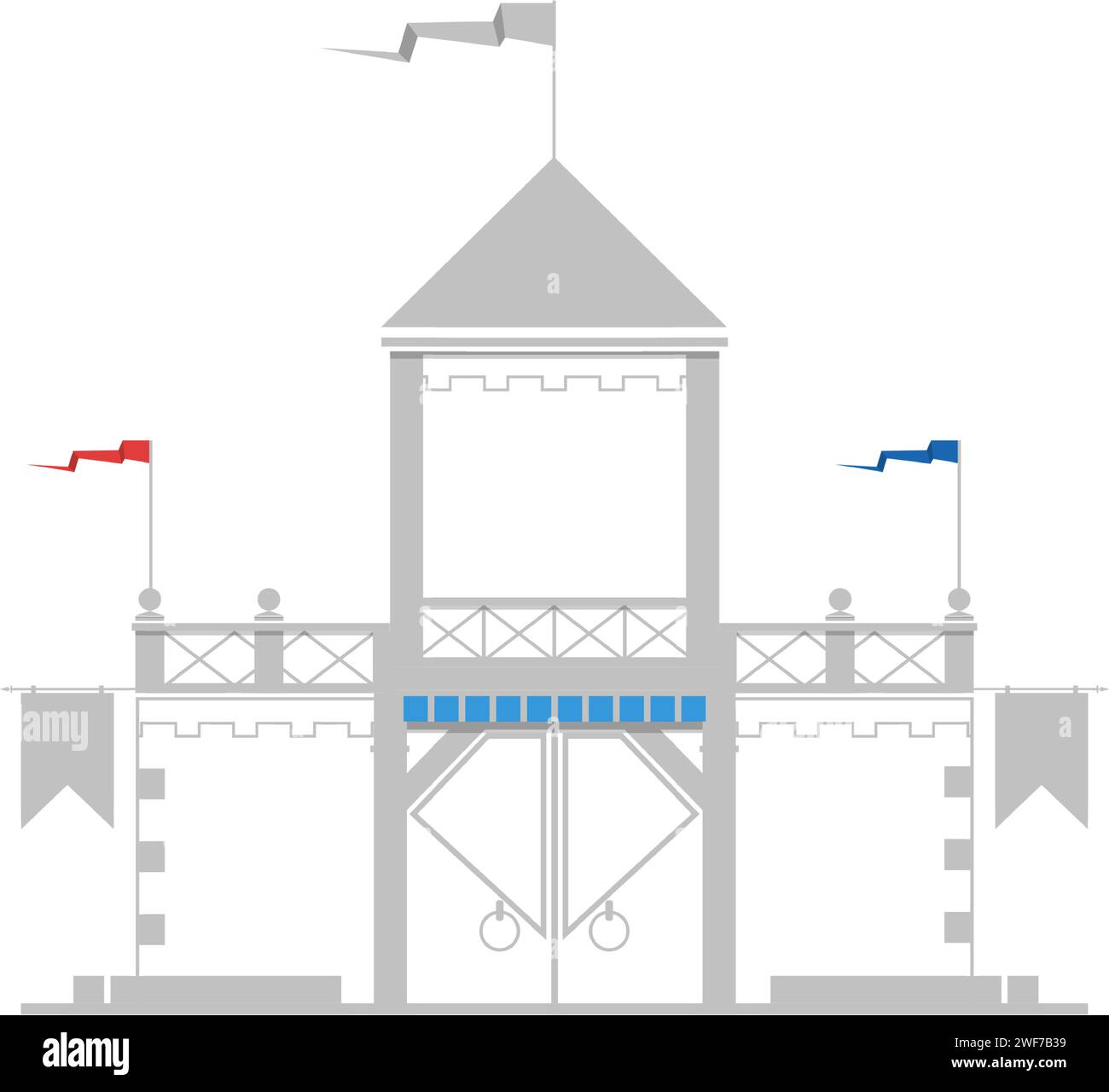 Medieval castle icon vector fortress tower logo Stock Vector Image ...