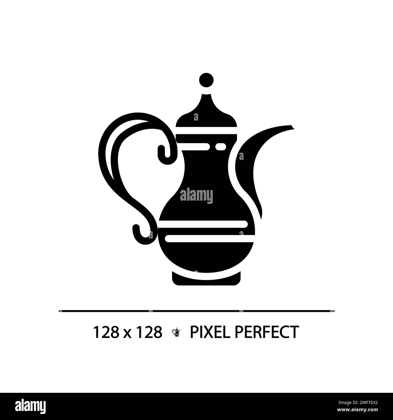 Arabic coffee pot black glyph icon Stock Vector Image & Art Alamy