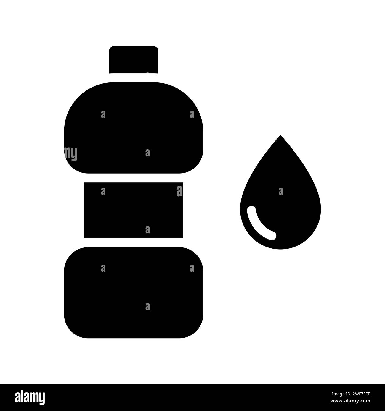 Bottle glyph vector icon isolated Stock Vector