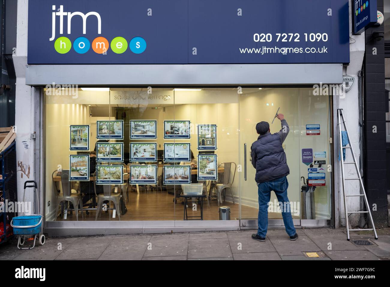 JTM Homes Estate Agents has it's window cleaned at the start of