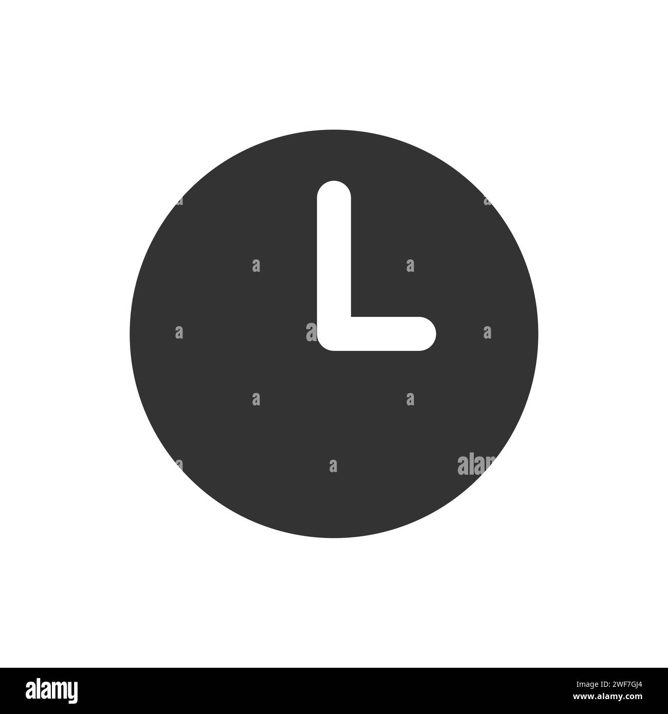 Clock glyph vector icon isolated Stock Vector Image & Art - Alamy