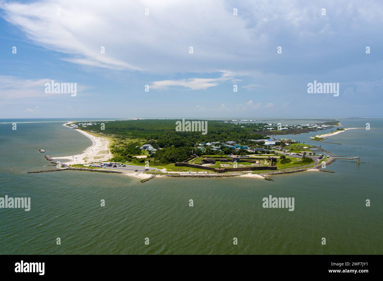 Aerial view of Dauphin Island, Alabama Stock Photo Alamy