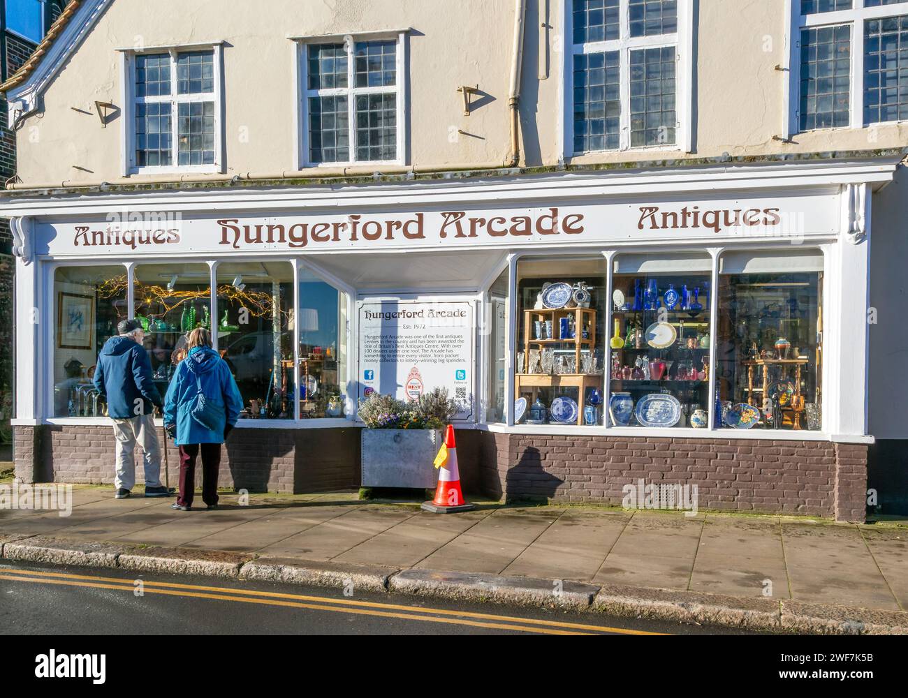 Hungerford Arcade antiques shop, Hungerford, Berkshire, England, UK Stock Photo