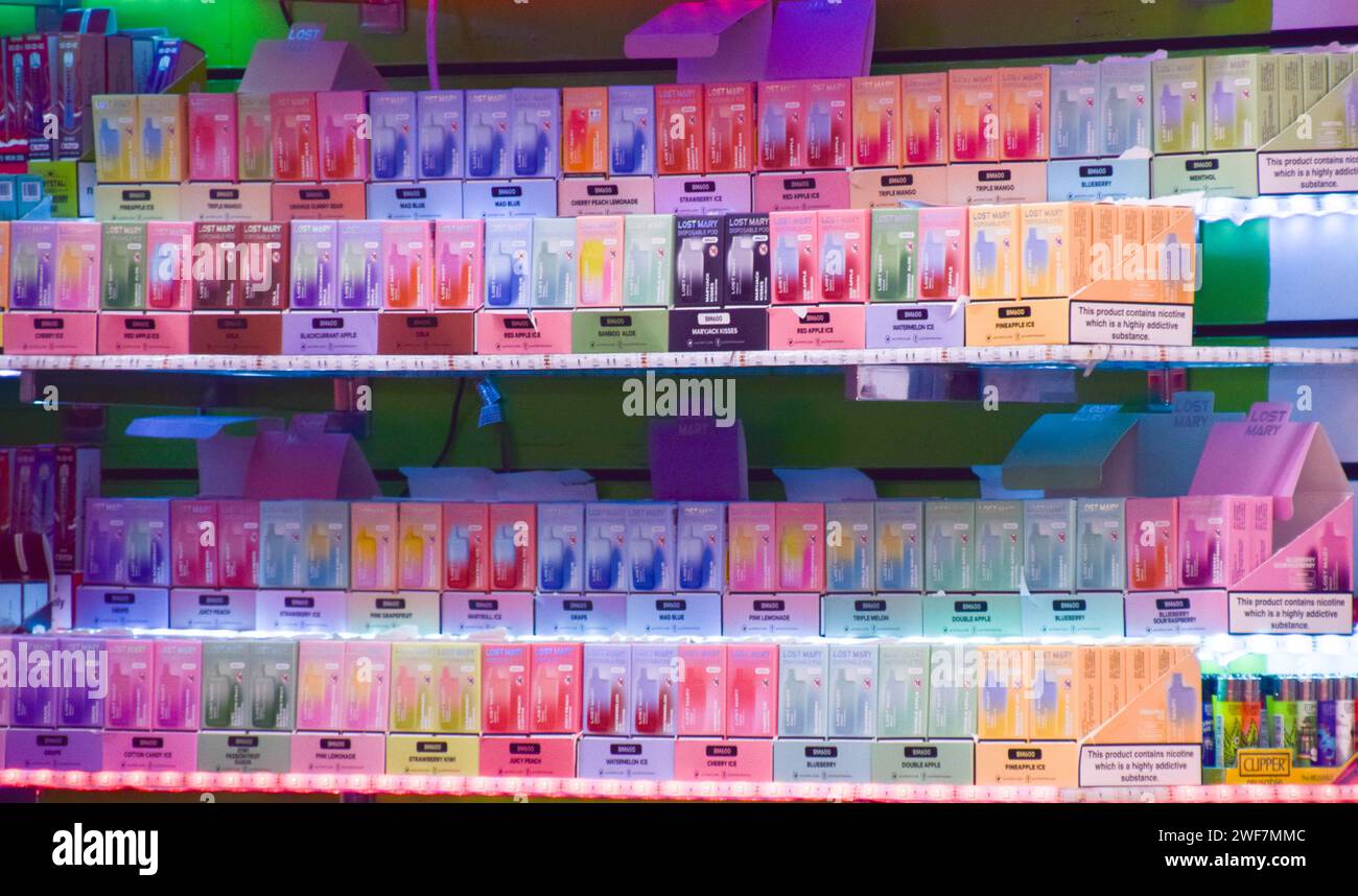 London, UK. 29th January 2024. A shop in central London displays