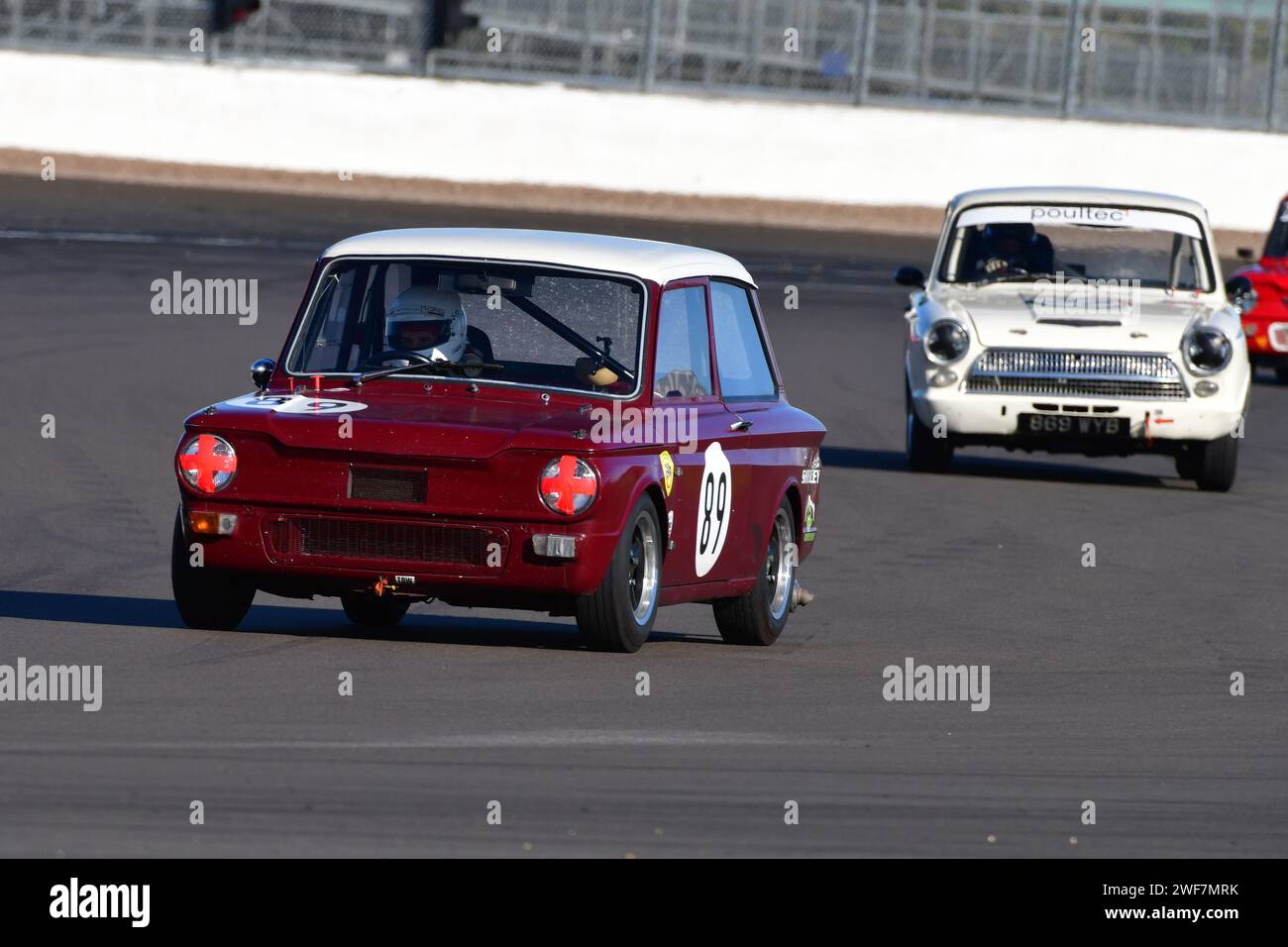 Adrian Oliver, Hillman Imp, HSCC Historic Touring Car Championship with Ecurie Classic, HSCC Silverstone Finals, several  classifications combined int Stock Photo