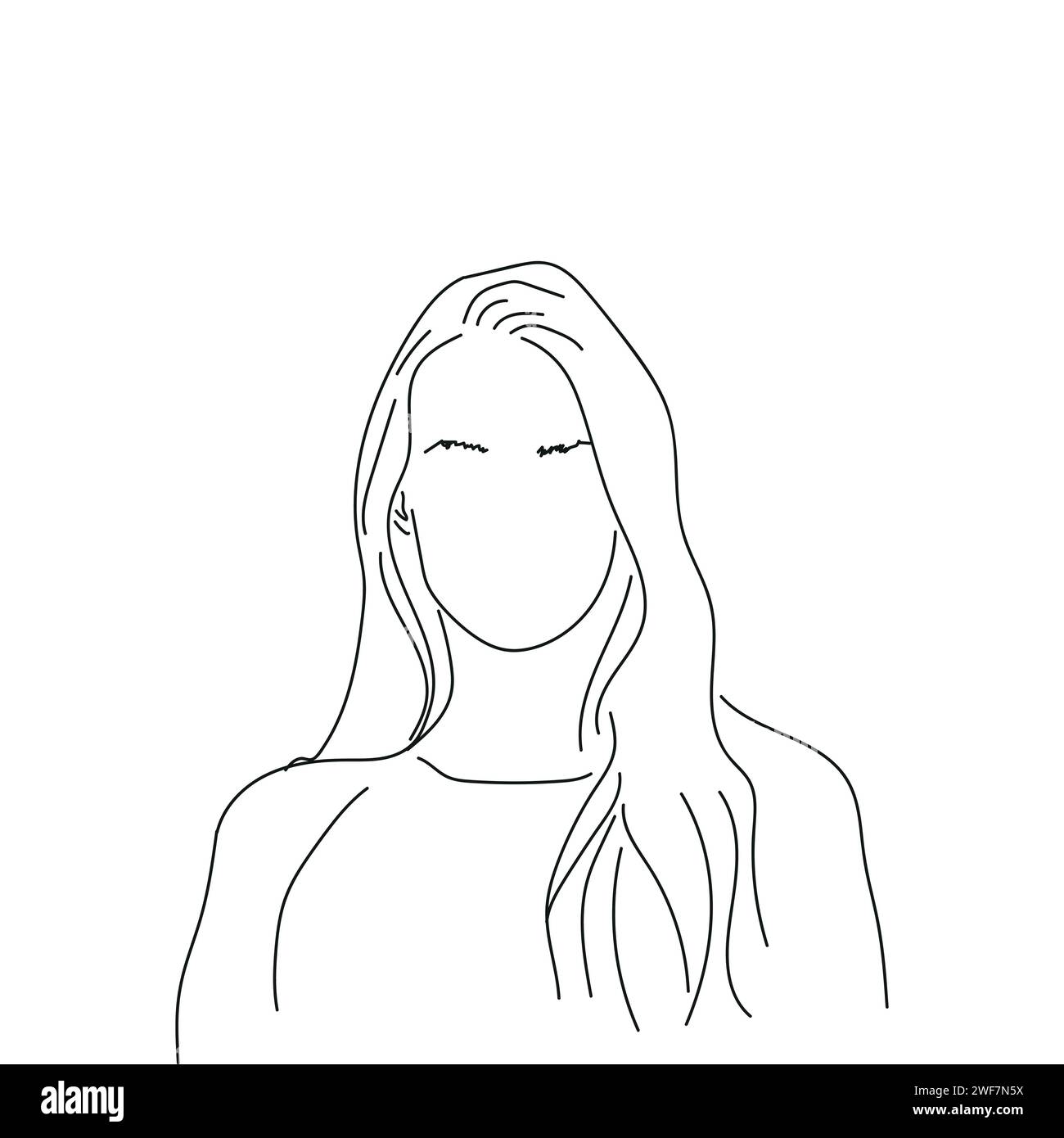 Business Women Line Art Vector In White Background Stock Vector Image pin-on-beautiful-women-pictures