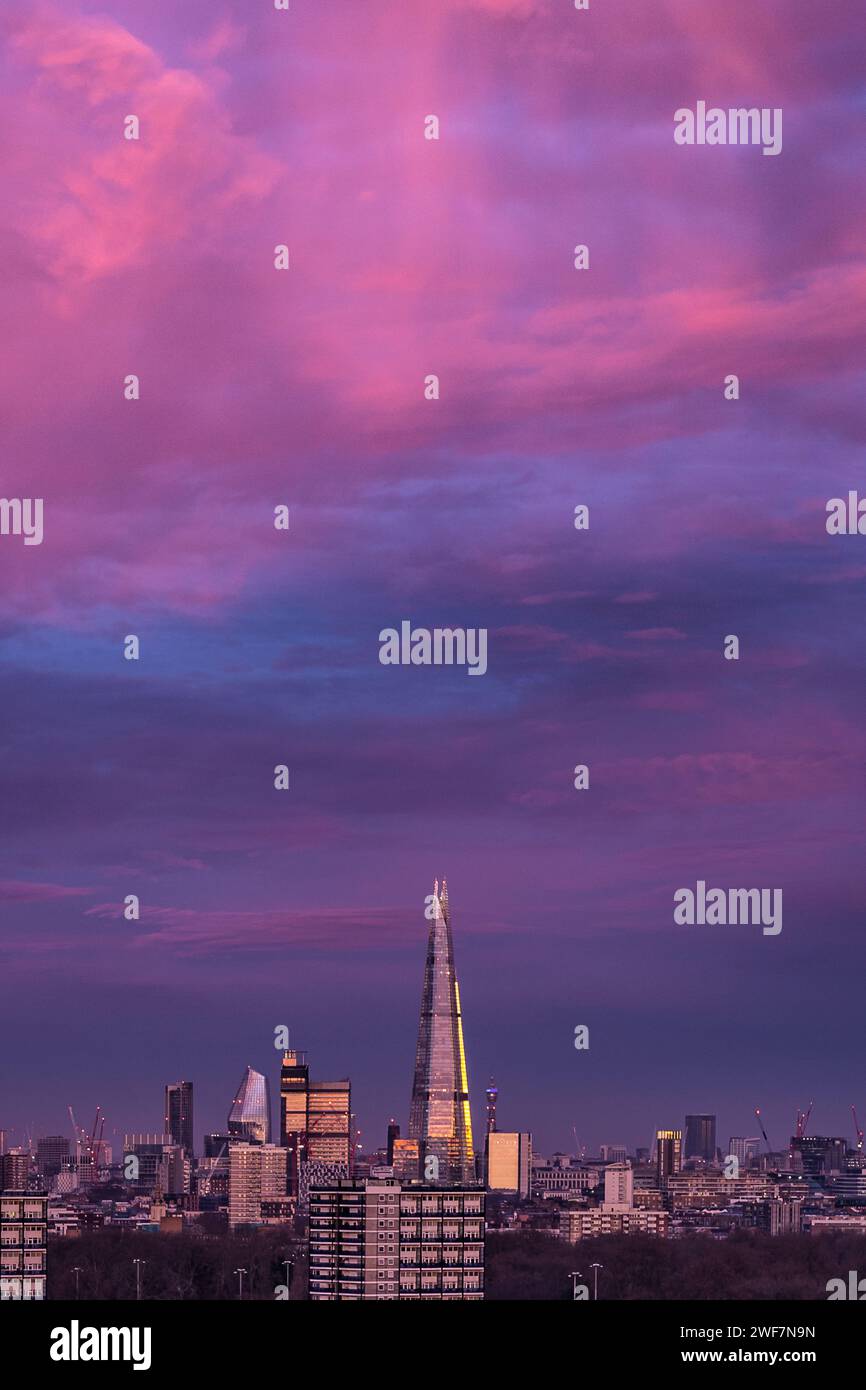 London, UK. 28th January 2024. UK Weather Saharan Dust Cloud Morning