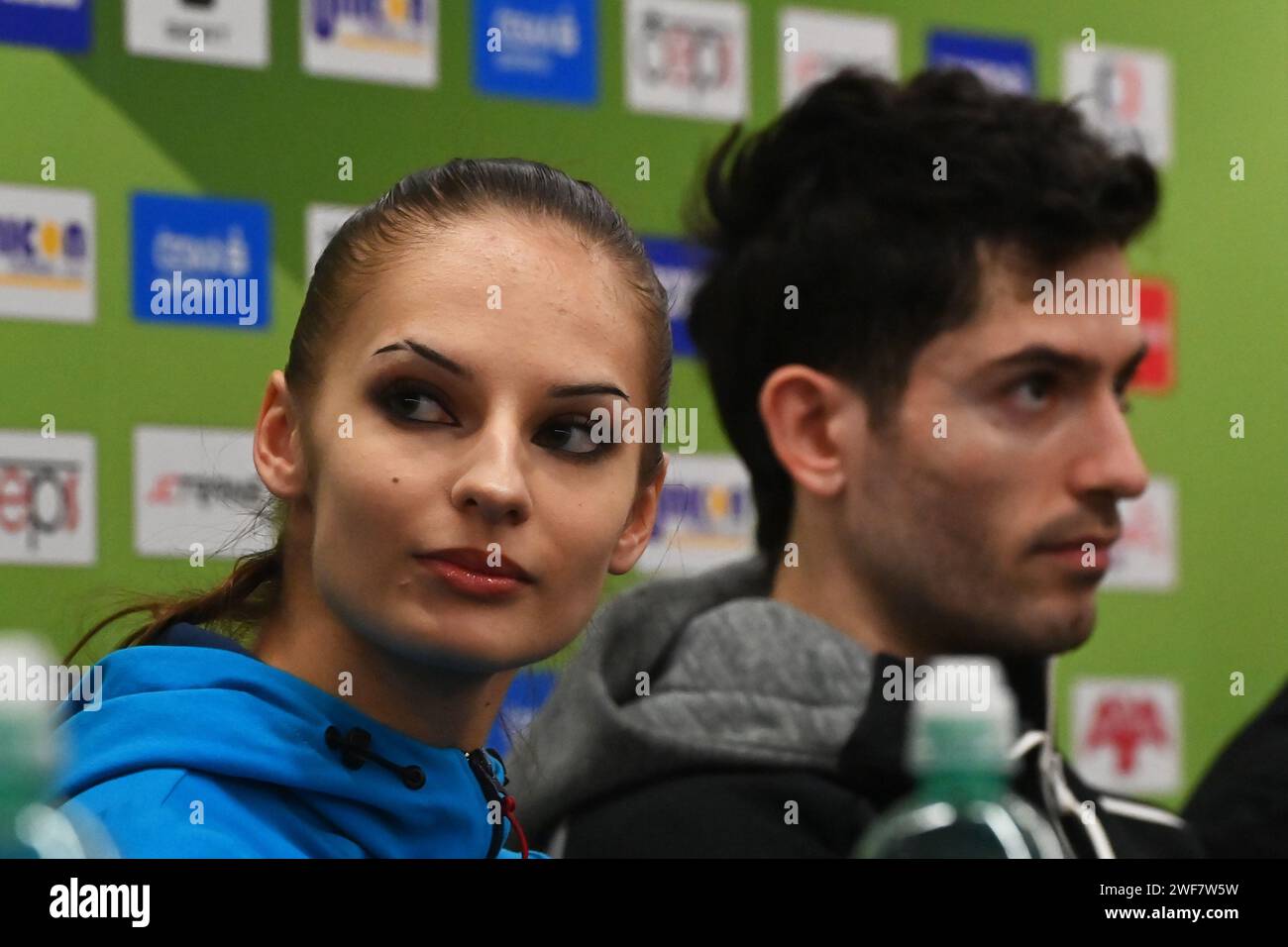 Ostrava, Czech Republic. 29th Jan, 2024. From left the coholder of