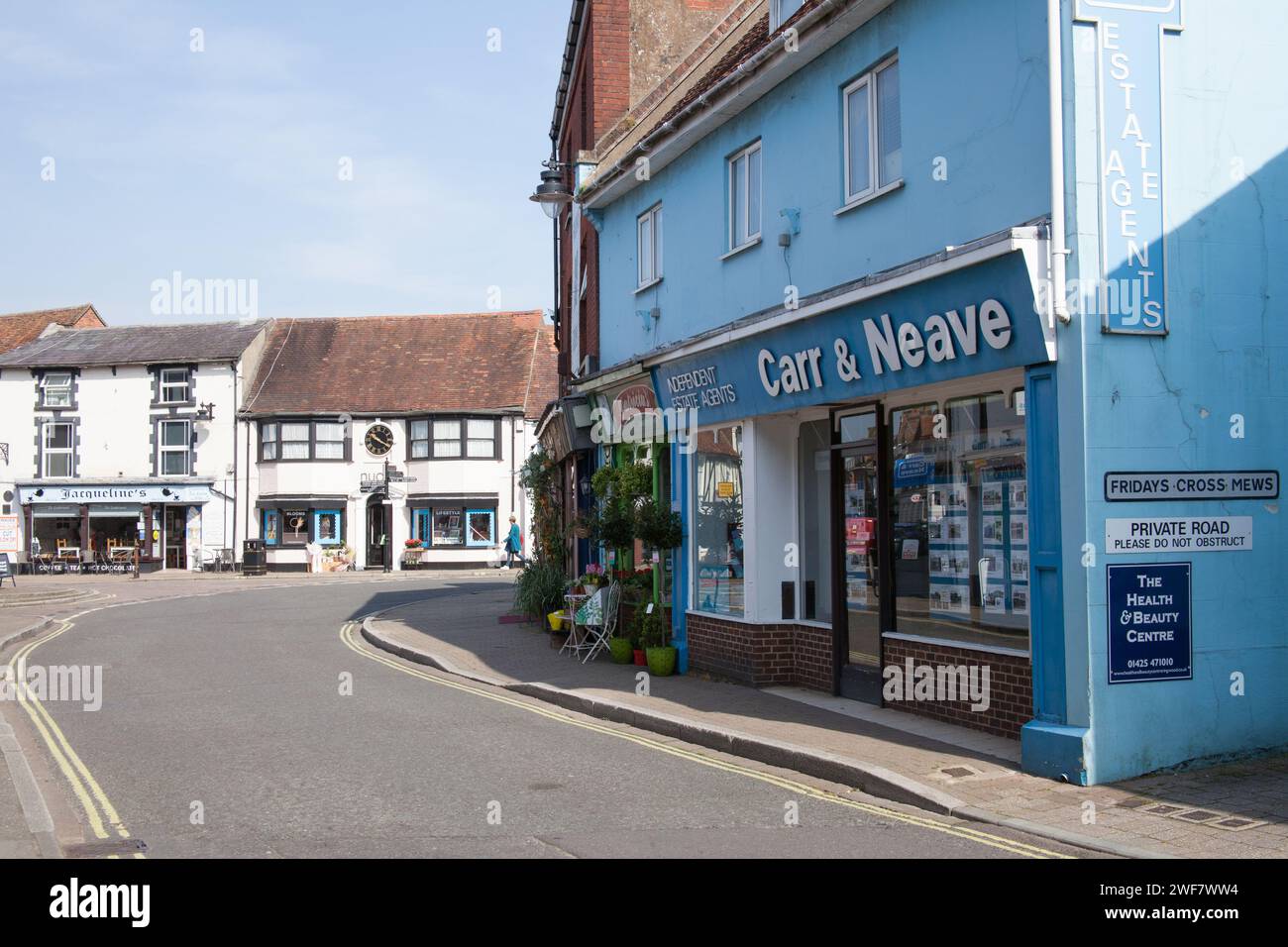 Rows of shops in Ringwood, Hampshire in the UK Stock Photo Alamy