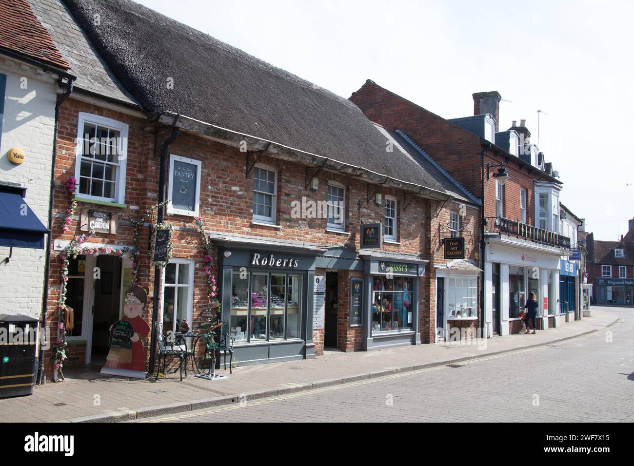 The town centre in Ringwood, Hampshire in the UK Stock Photo