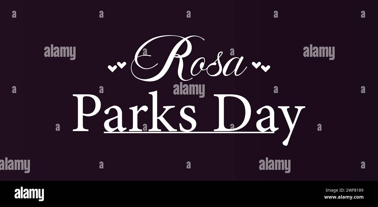 Rosa Parks Day stylish text illustration design Stock Vector
