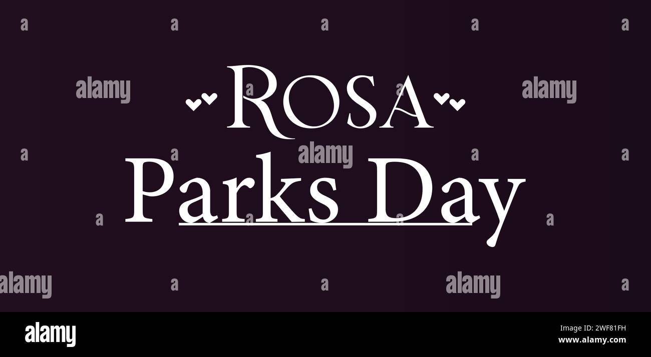 Rosa Parks Day stylish text illustration design Stock Vector