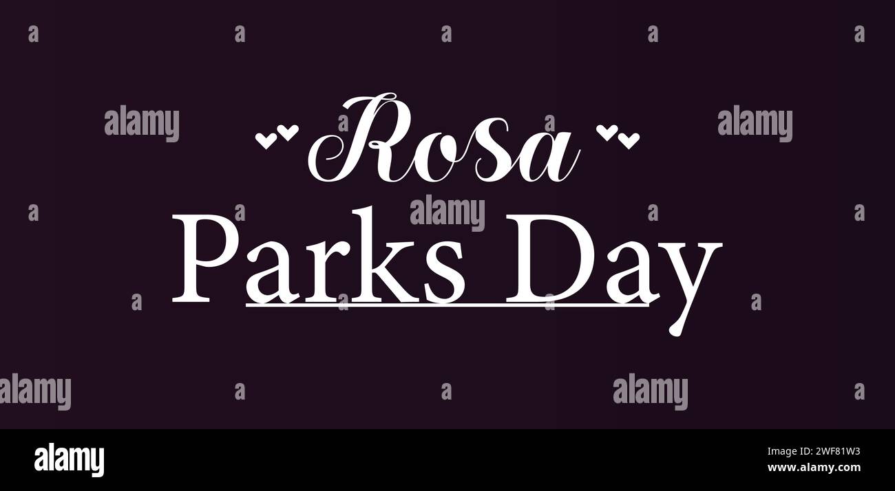 Rosa Parks Day stylish text illustration design Stock Vector