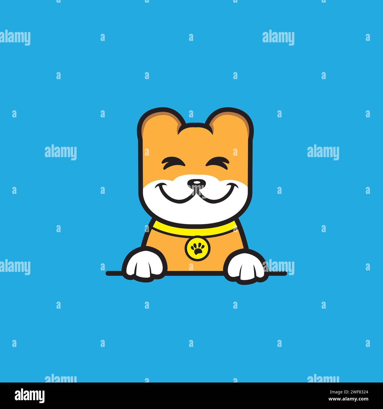 cute dog seamless design vector Stock Vector Image & Art - Alamy
