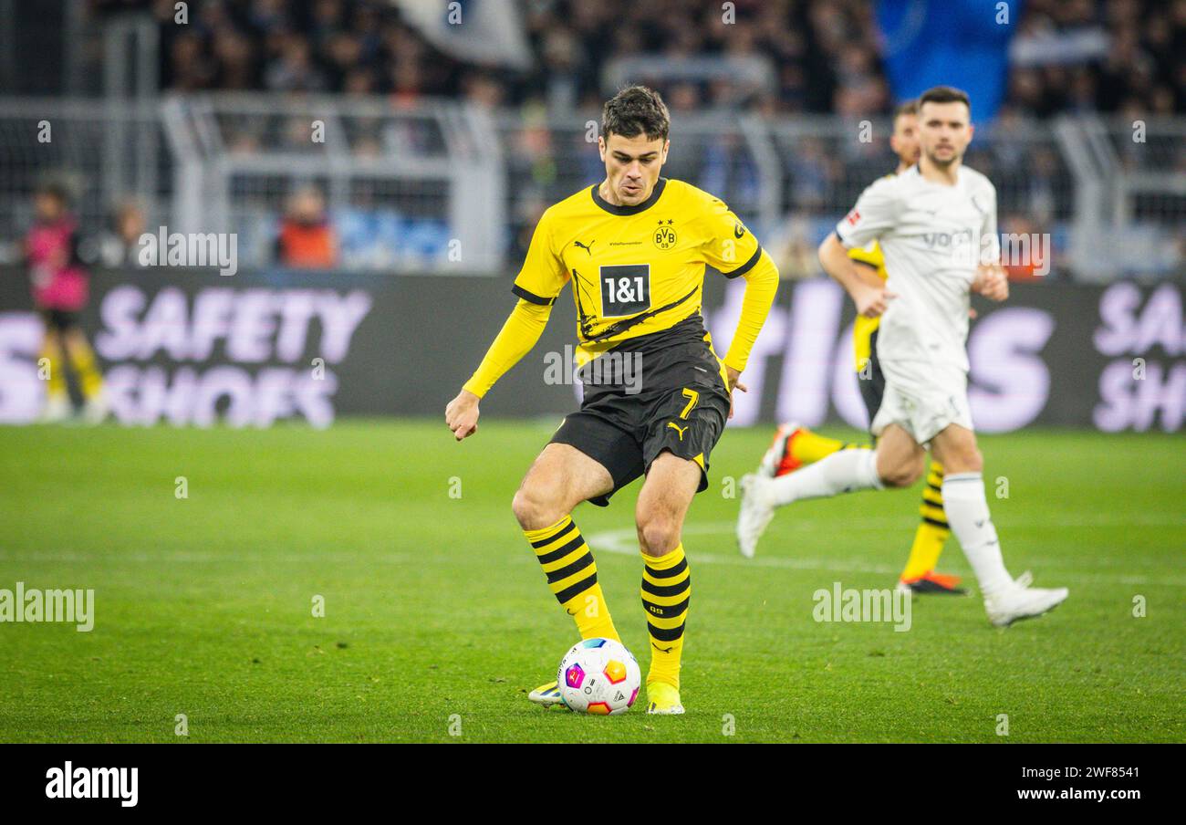 Dortmund, Germany. 28th Jan 2024. Giovanni Reyna (BVB) Borussia