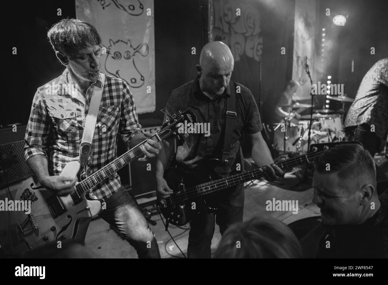 Guitars on the wall Black and White Stock Photos & Images - Alamy