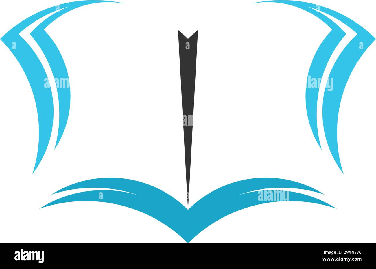 education logo open book vector icon Stock Vector