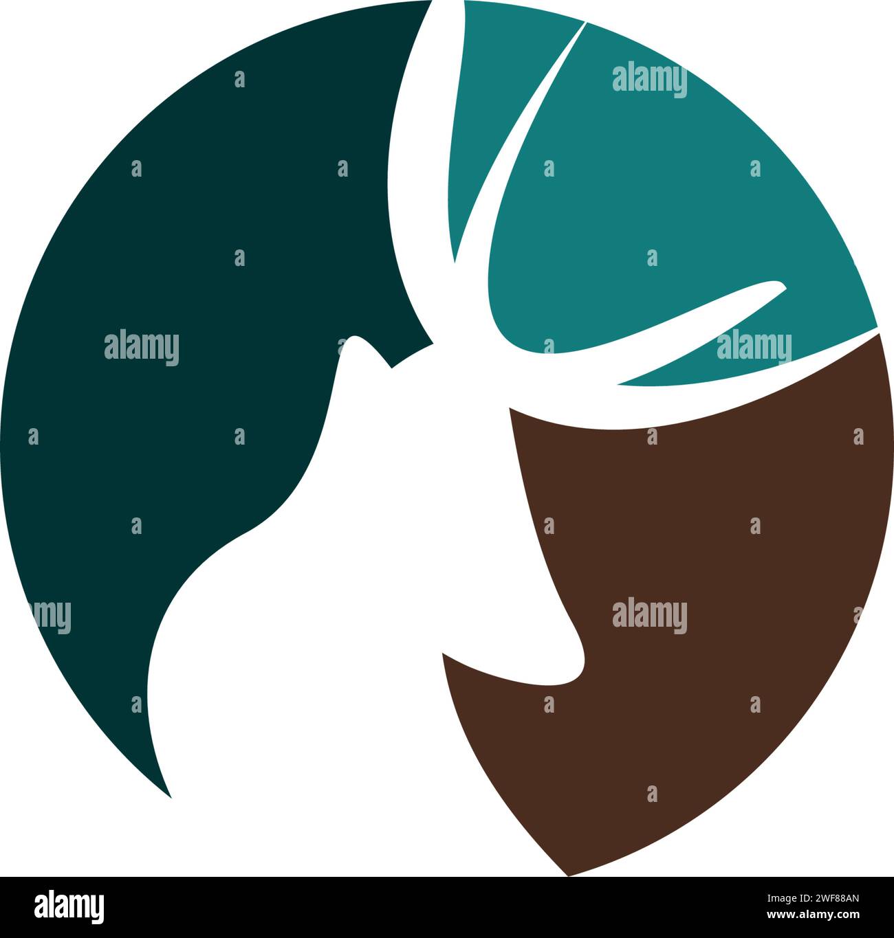 deer hunter hunting logo vector icon design Stock Vector