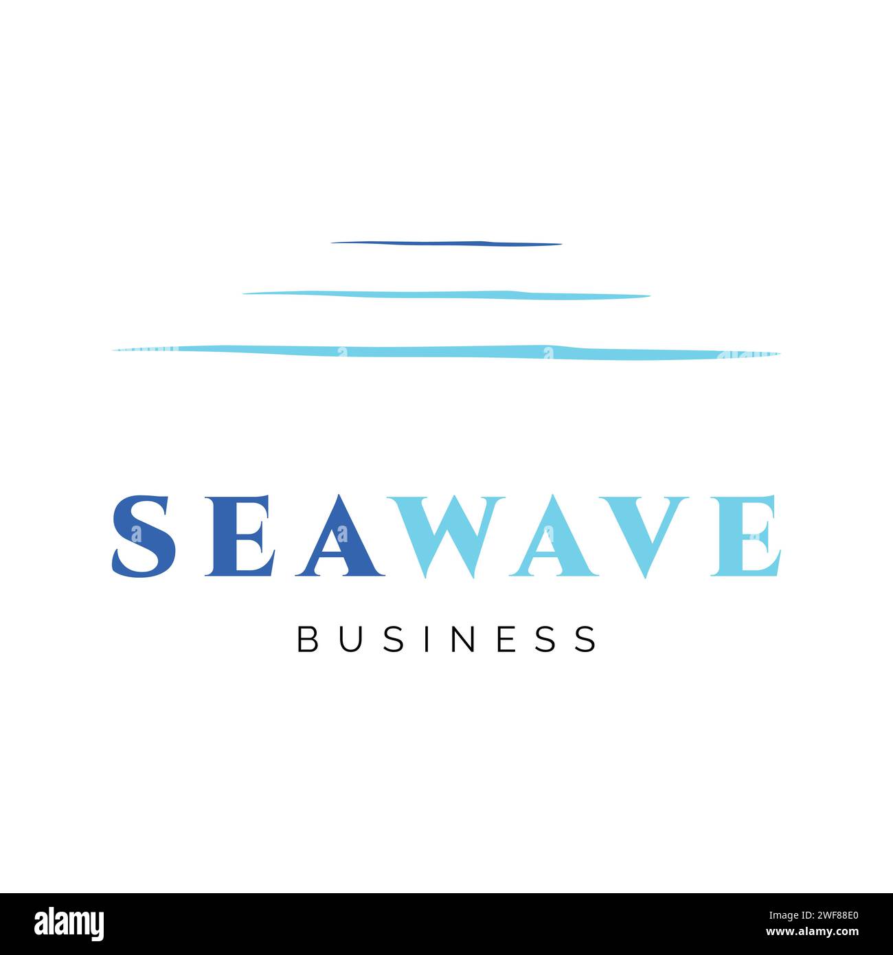 Sea Wave Icon Logo Design Template Stock Vector