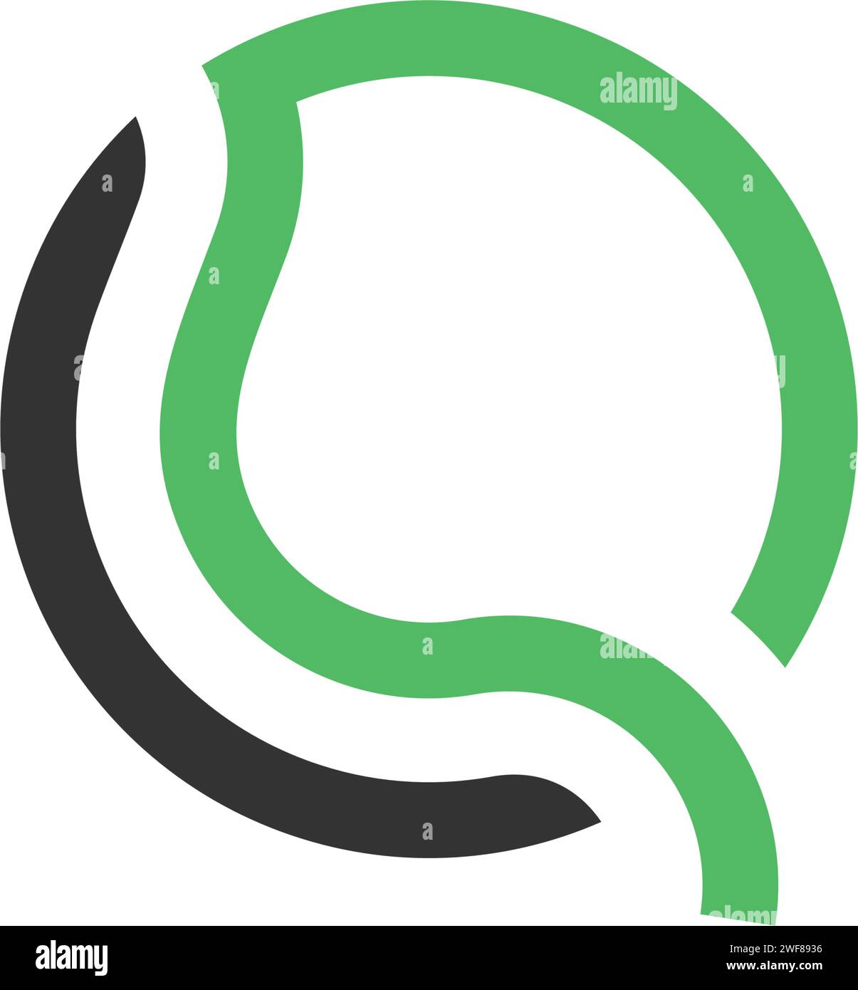leaf letter q logo vector symbol design Stock Vector