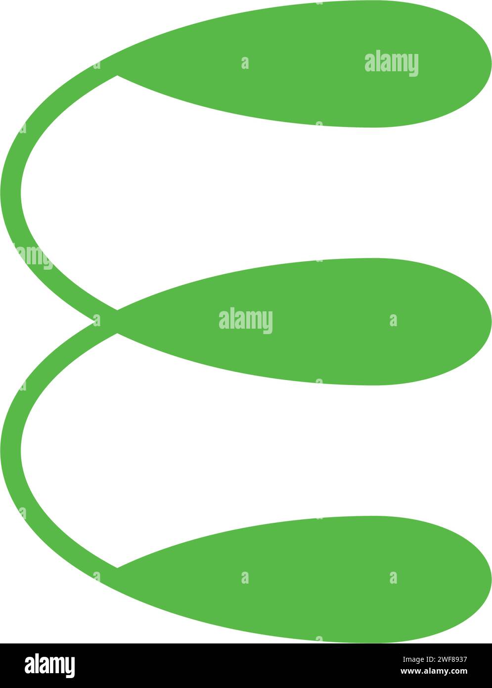 leaves letter e logo symbol eco icon Stock Vector