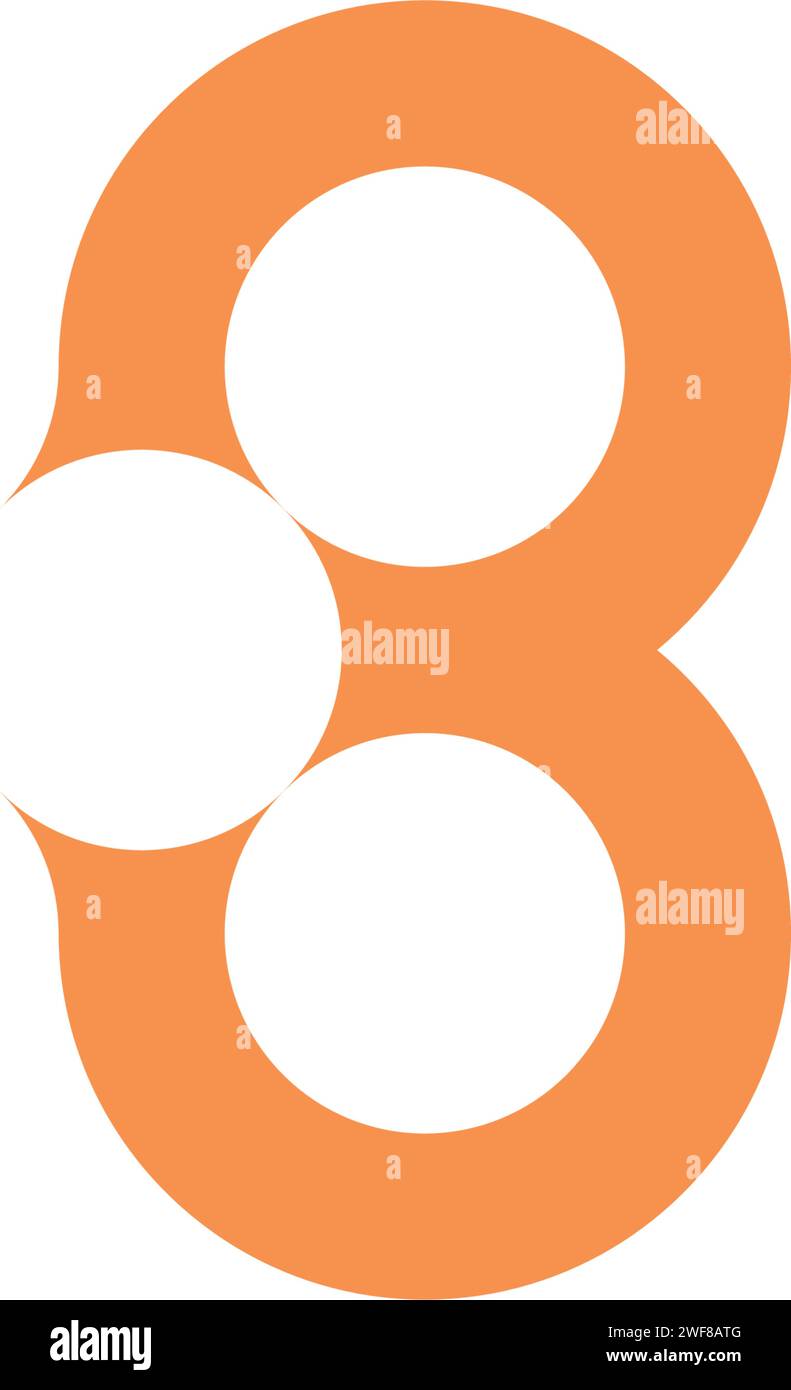 number 3 three logo orange vector icon Stock Vector Image & Art - Alamy