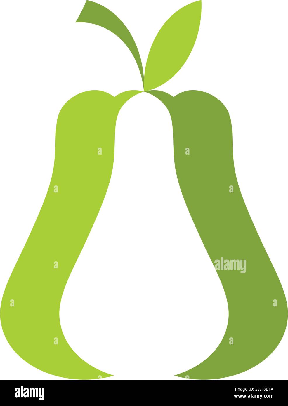 pear fruit logo icon illustration design vector Stock Vector