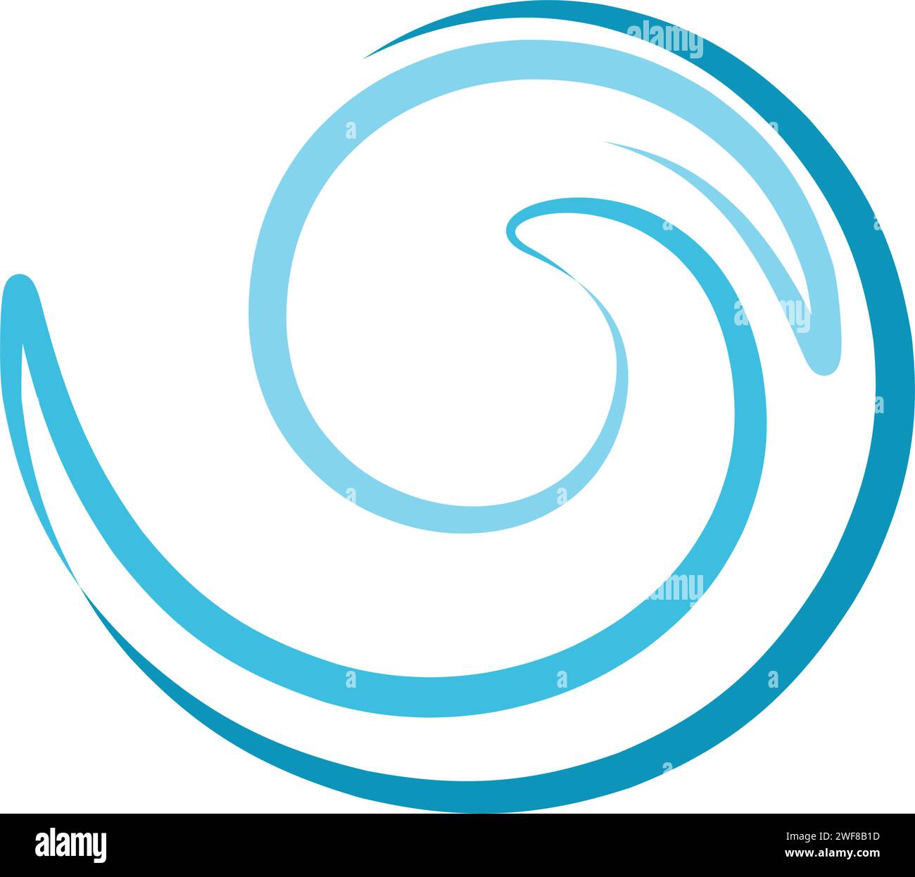 ocean wave water symbol stylized logo vector icon design Stock Vector