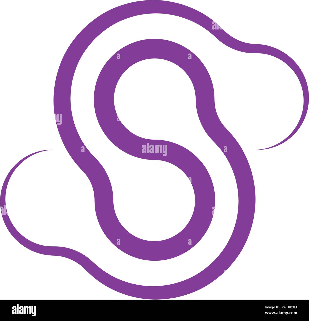 Purple logo letter s icon vector design stock vector image art alamy