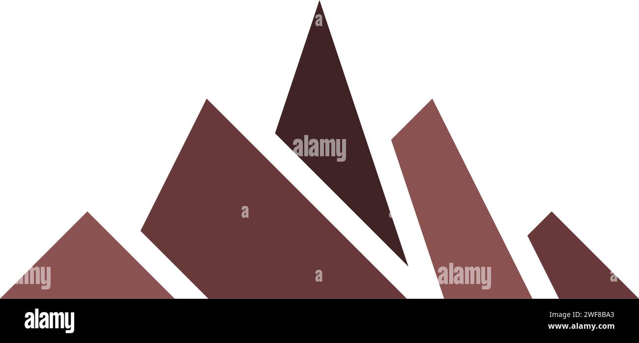 rock mountain climbing logo vector icon Stock Vector