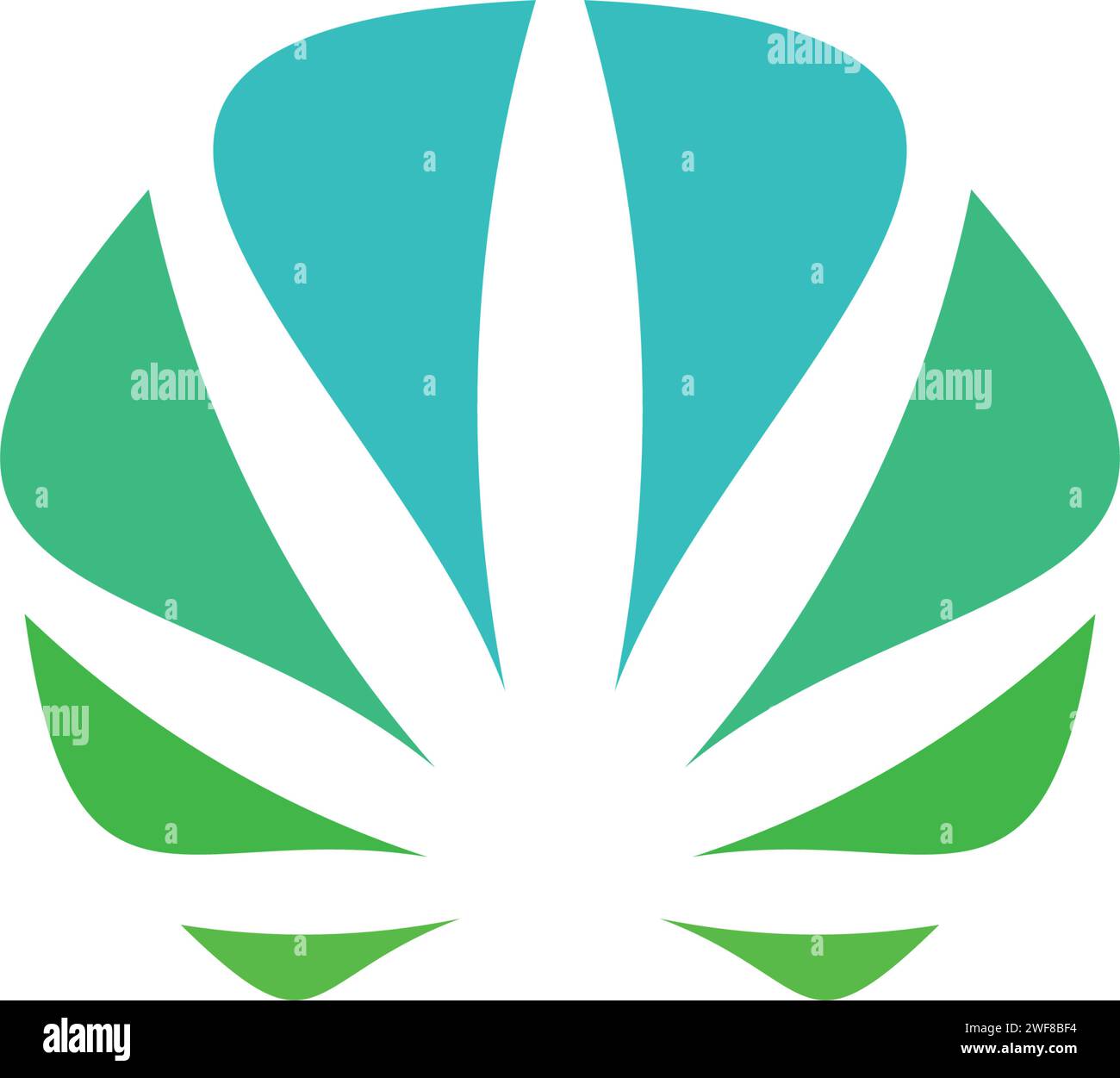 stylized cannabis marijuana logo vector design Stock Vector