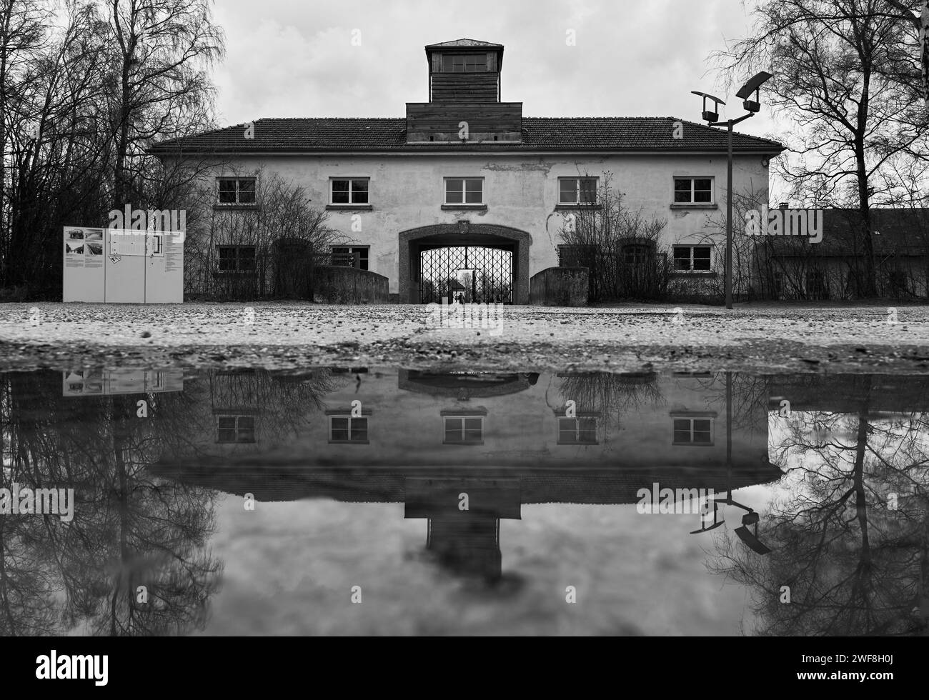 Dachau concentration camp entrance (Dachau campo di concentramento entrata) Stock Photo