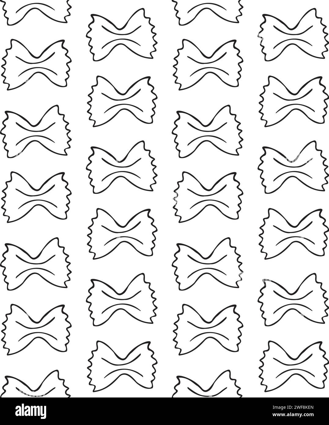 Vector seamless pattern of hand drawn doodle sketch pasta isolated on ...