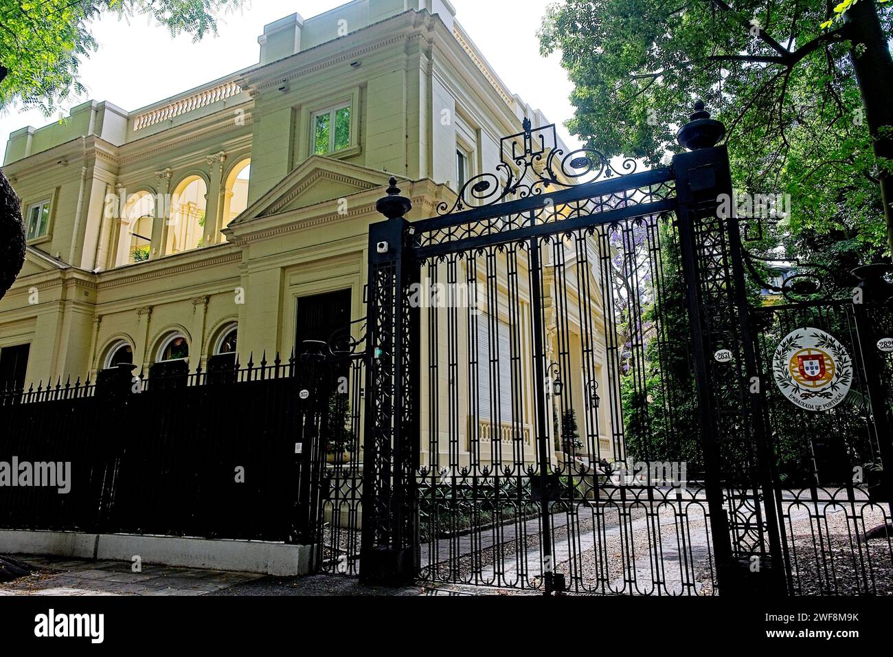 The Portuguese Embassy in Argentina is a bilateral mission in Buenos Aires and promotes Portuguese interests in Argentina. Stock Photo