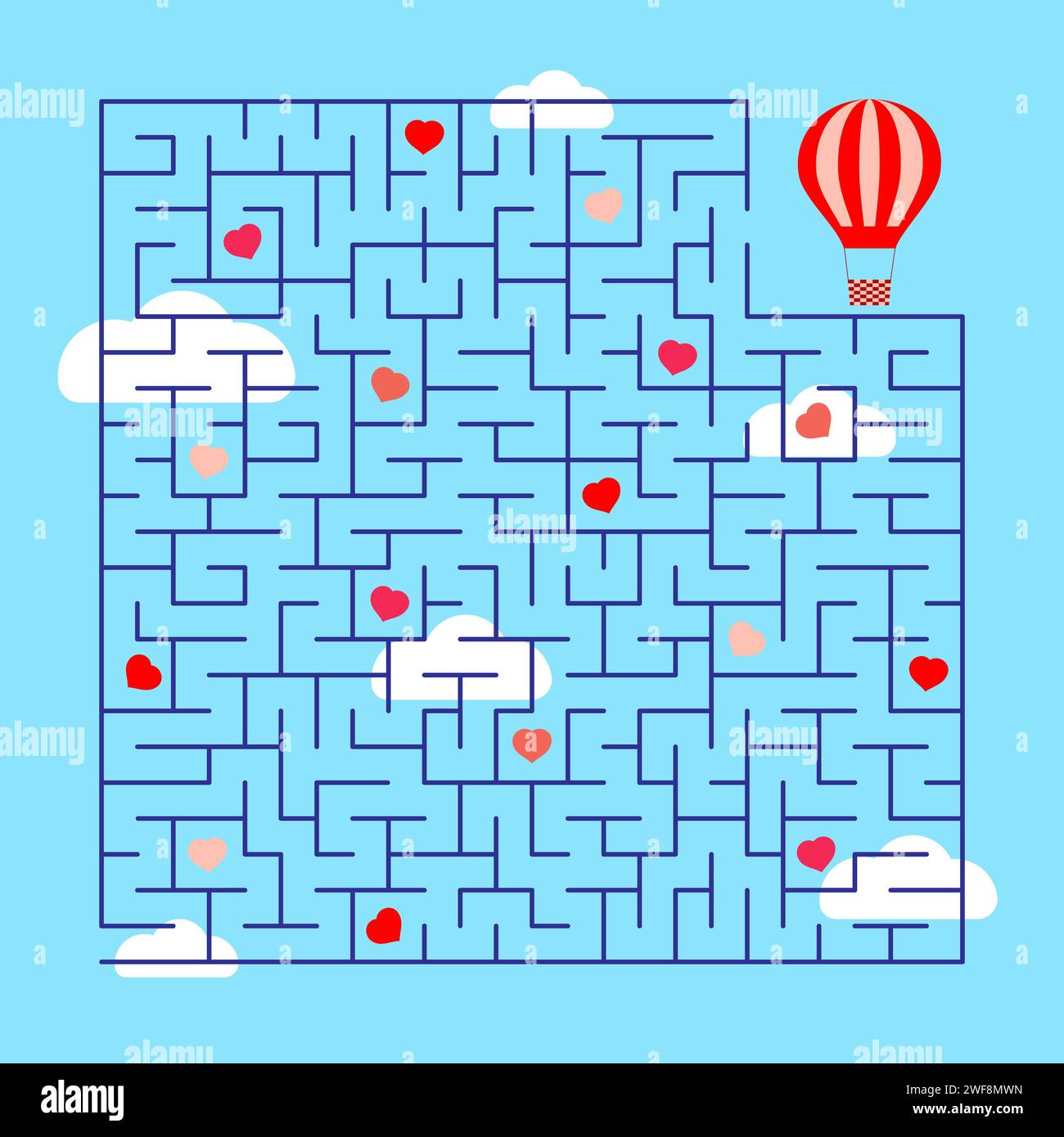 Puzzle game for Valentine s Day. Stock Vector