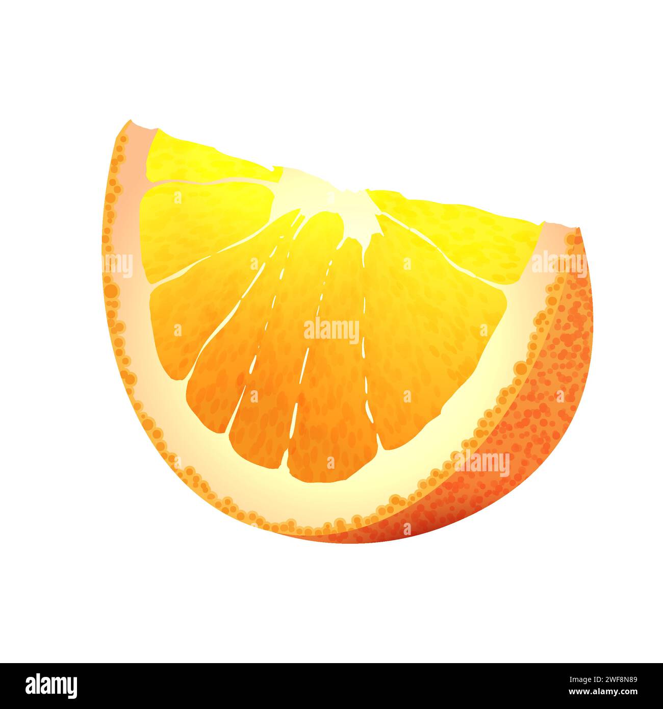 Half Sliced Orange Icon Vector Illustration Stock Vector