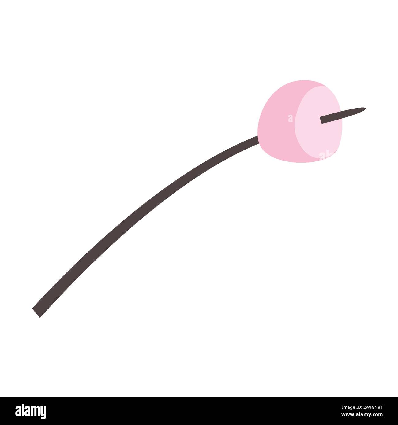 Marshmallow On Stick Icon Vector Illustration Stock Vector