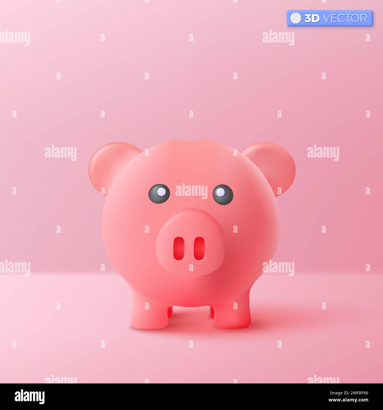 3d piggy bank Icons symbol. Symbol of profit and growth. Stability and ...