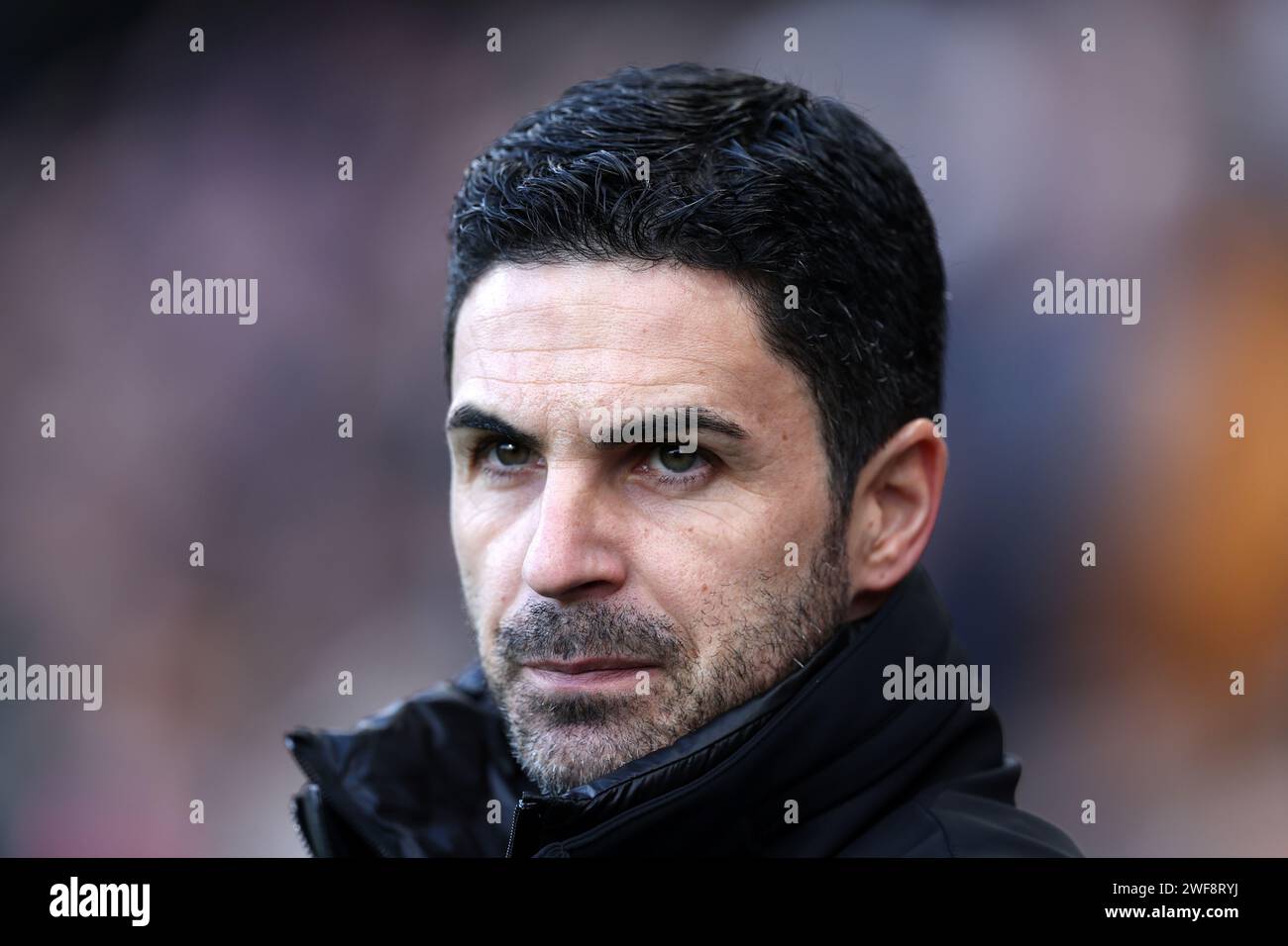 File photo dated 31-12-2023 of Mikel Arteta, who insists he is in the 'right place' as the Arsenal manager revealed he was left upset by rumours he had told colleagues he was set to quit for Barcelona. Issue date: Monday January 29, 2024. Stock Photo