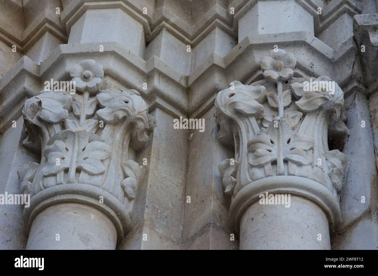 Castelpetroso - Molise - Basilica Minore dell'Addolorata Sanctuary - Detail of some columns Stock Photo